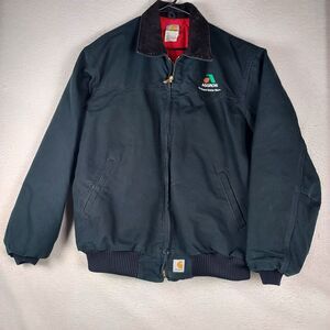 Carhartt Mens XL Duck Work Jacket Black Quilted Lined USA ASGROW